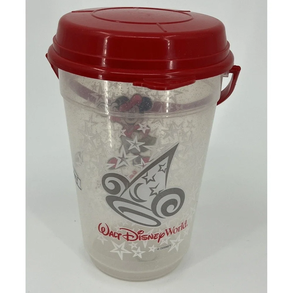 Walt Disney World Popcorn Bucket Mickey Mouse Band Leader Stars Glitter